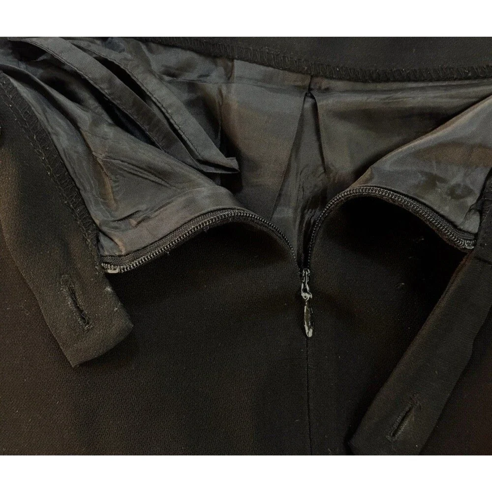 LE SUIT WOMAN SZ 16W BLACK LINED DRESS PANTS SIDE ZIP PLEATED